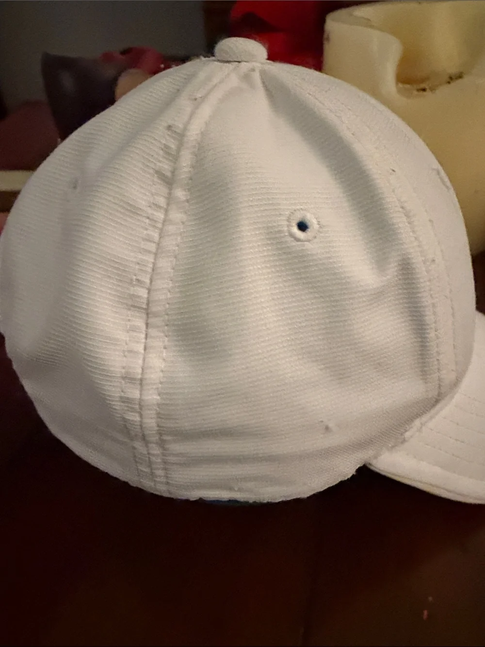 adidas Kids White Cap with Blue Logo